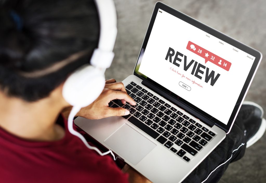 Laptop image evoking ChatGPT web review abilities