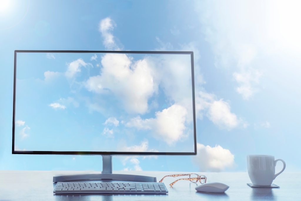 See-through computer screen to the sky